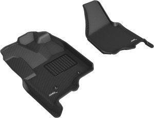 Ford F-350 Floor Mats - Front - 3D MAXpider - Kagu Series - Black - `12-`16 Ford F-350 Floor Mats - Front - 3D MAXpider - Kagu Series - Black - `12-`16